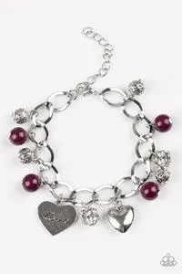 Paparazzi Accessories  - Royal Sweetheart #B296 - Purple Bracelet