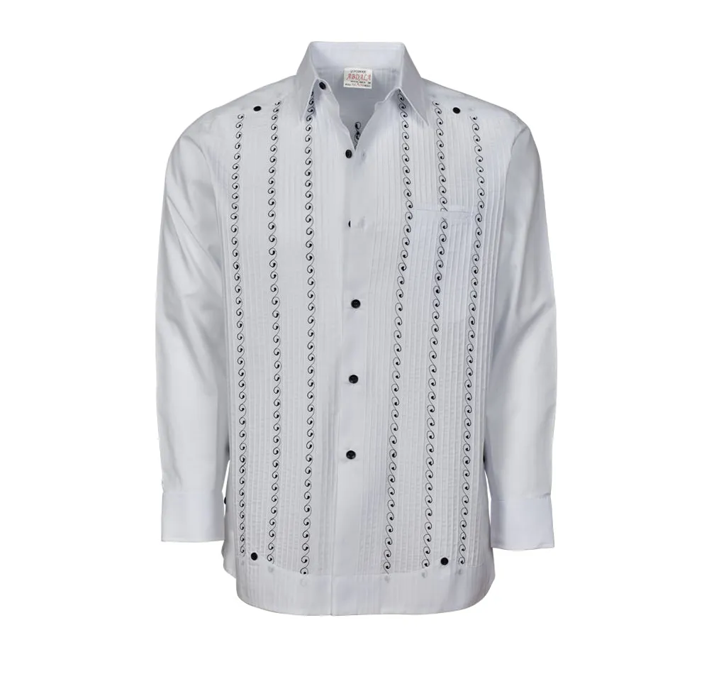 Presidente Guayabera - Men's Long Sleeve | Embroidered | Polyester-Cotton Blend