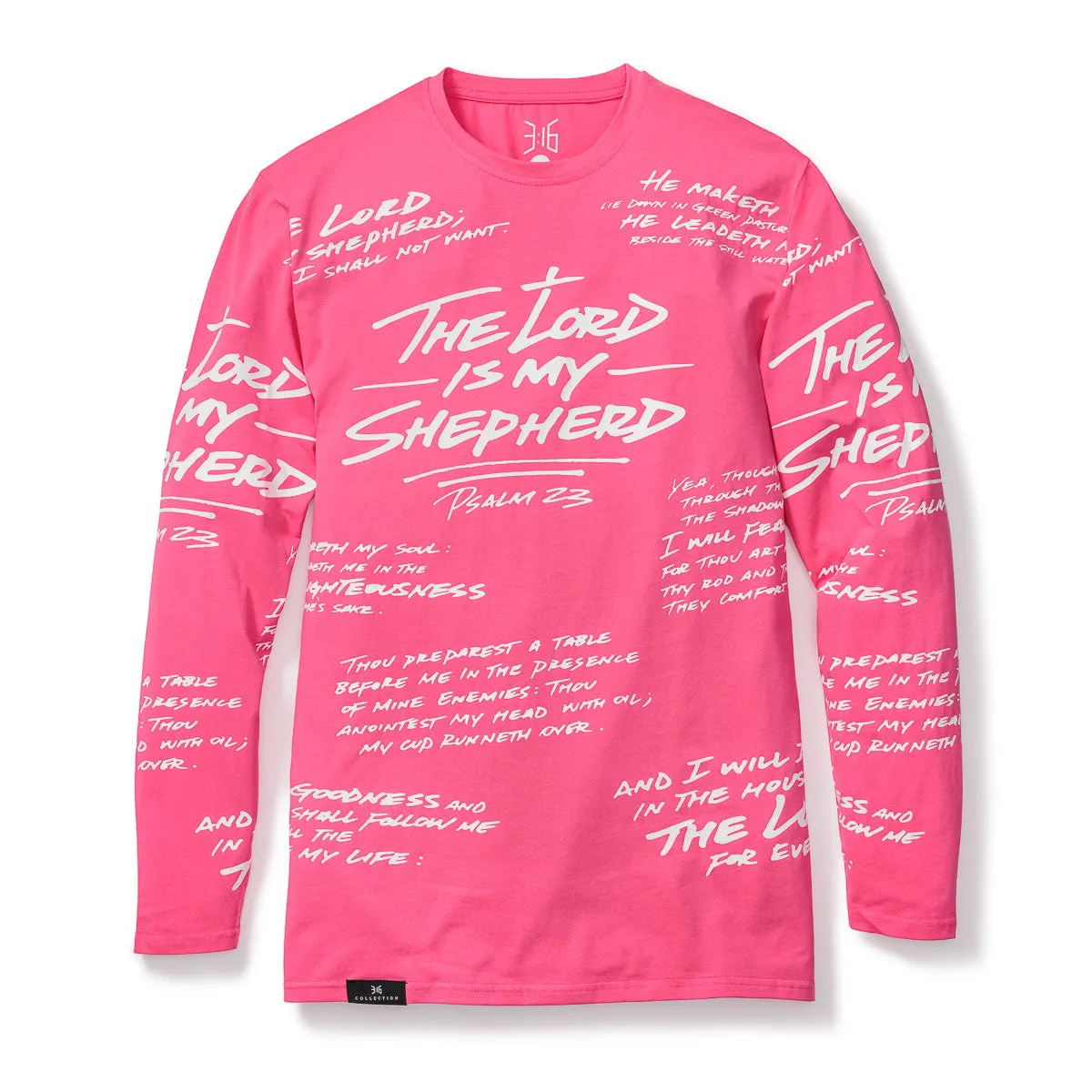 PSALM 23 - ALL OVER LONG SLEEVE - PINK