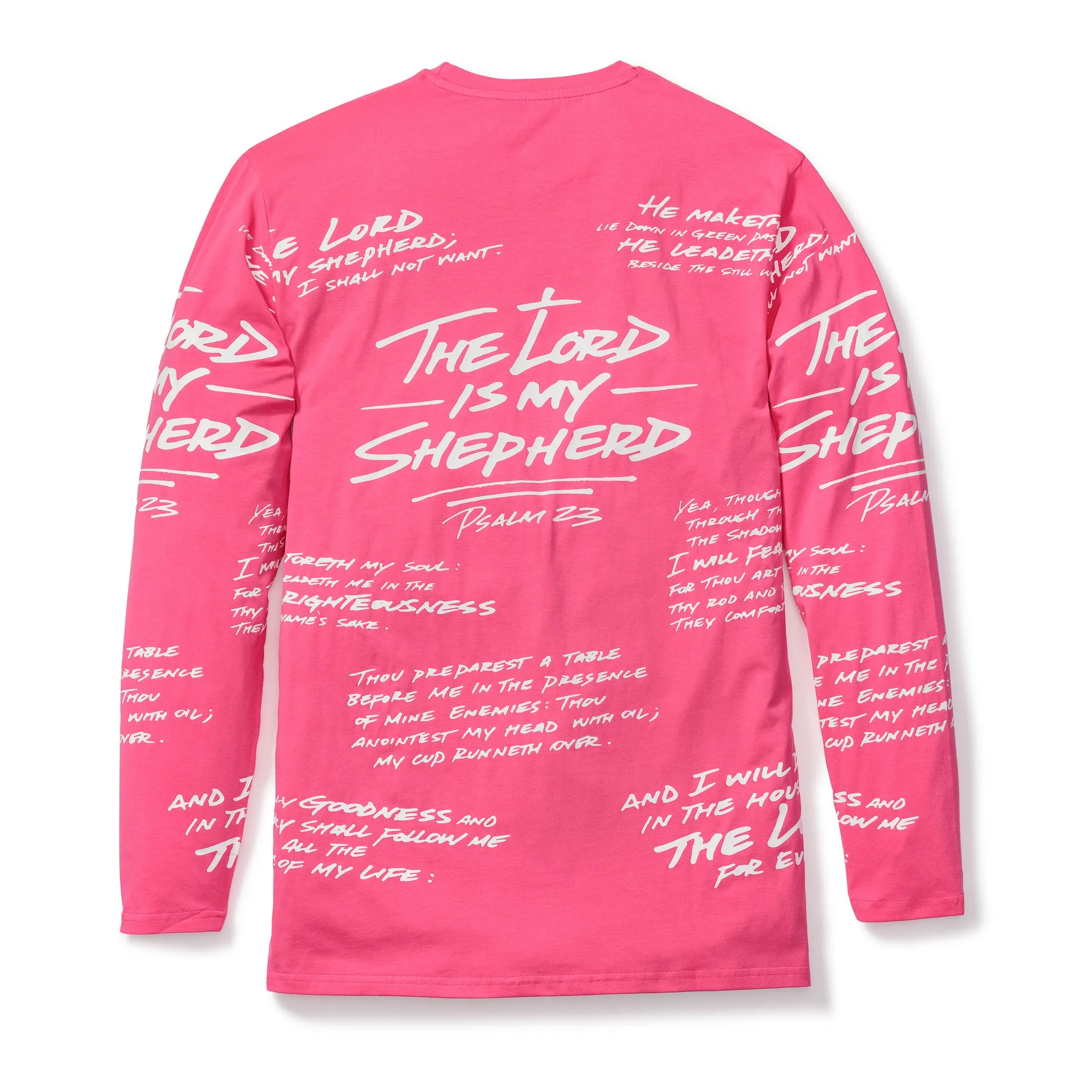 PSALM 23 - ALL OVER LONG SLEEVE - PINK