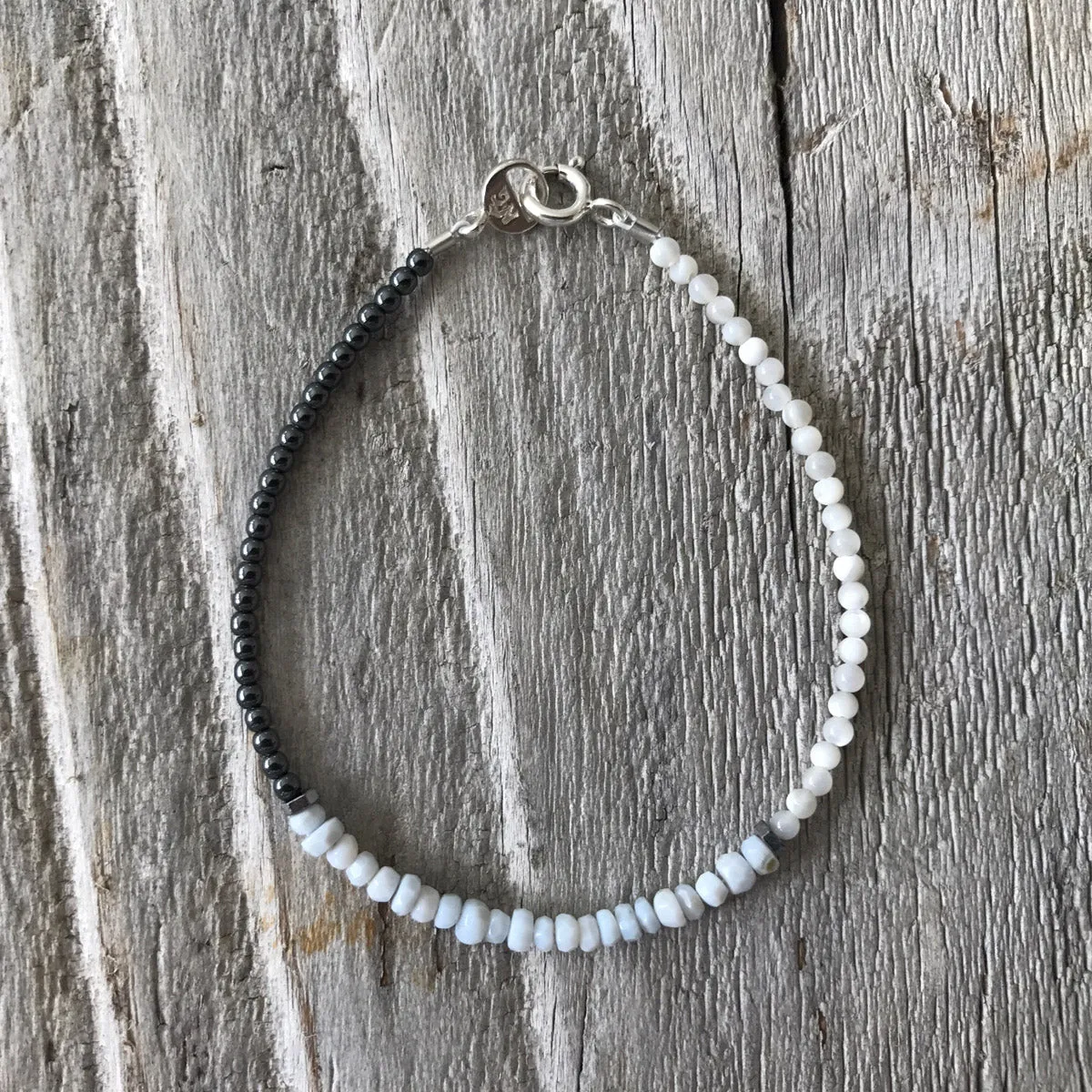 "Bodie" Blue Opal Gemstone Beaded Bracelet