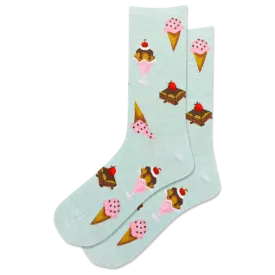 "Desserts" Cotton Crew Socks by Hot Sox - Medium