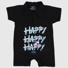 "Happy" Short-Sleeved Overall