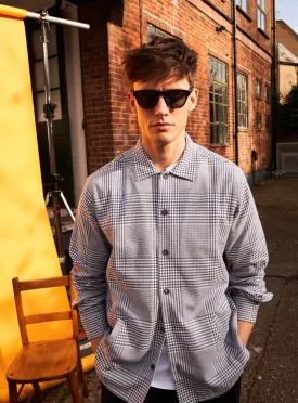 Recycled Cotton Navy Prince of Wales St James Overshirt