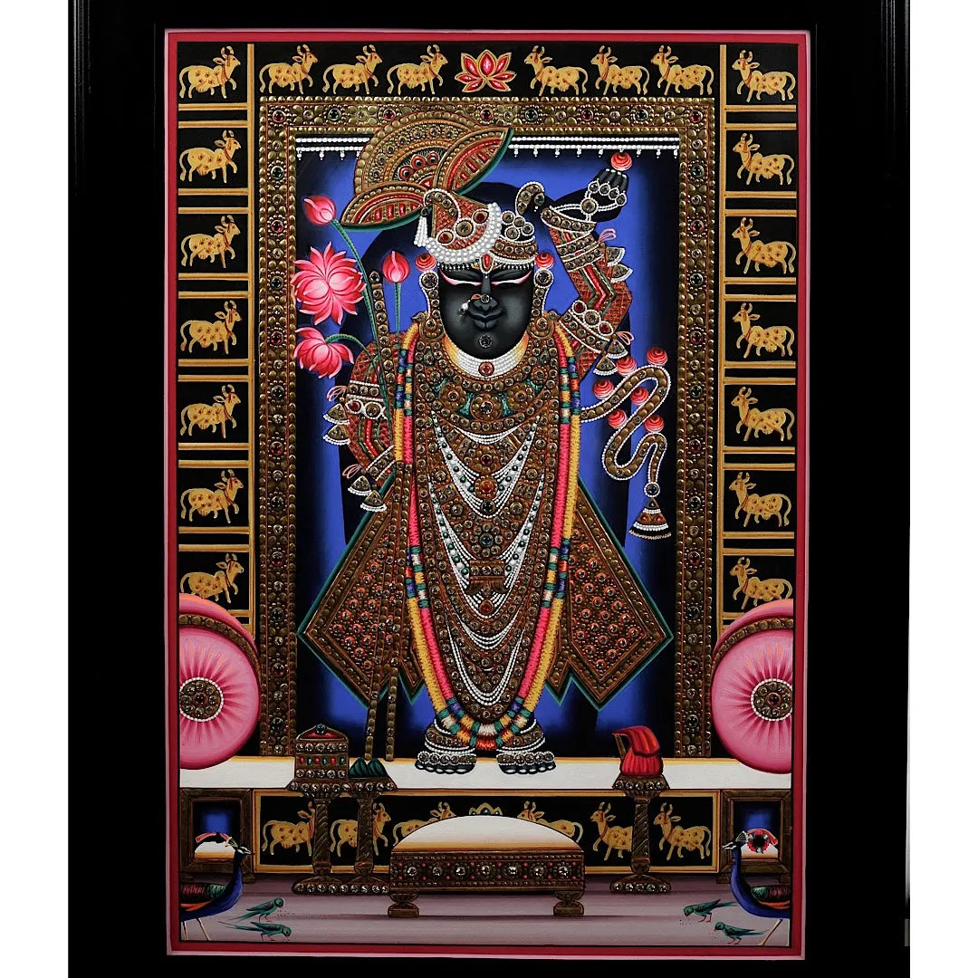 Shrinathji Nathdwara Art Painting - Handpainted Wall Decor