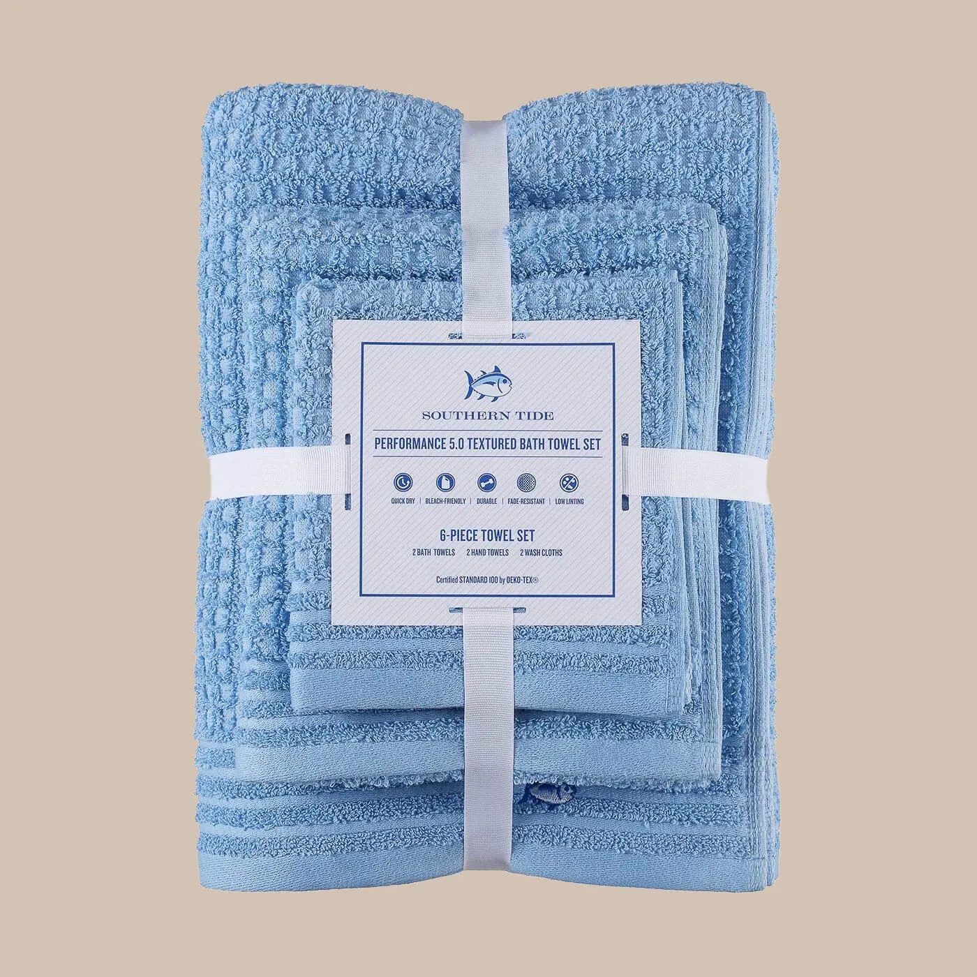 Southern Tide 6-Pack Waffle Towel Set