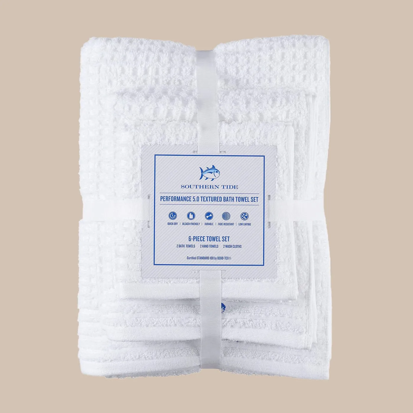 Southern Tide 6-Pack Waffle Towel Set