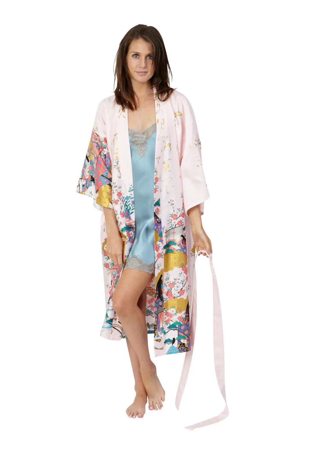 Spring Poem Cotton Kimono - New Larger Size