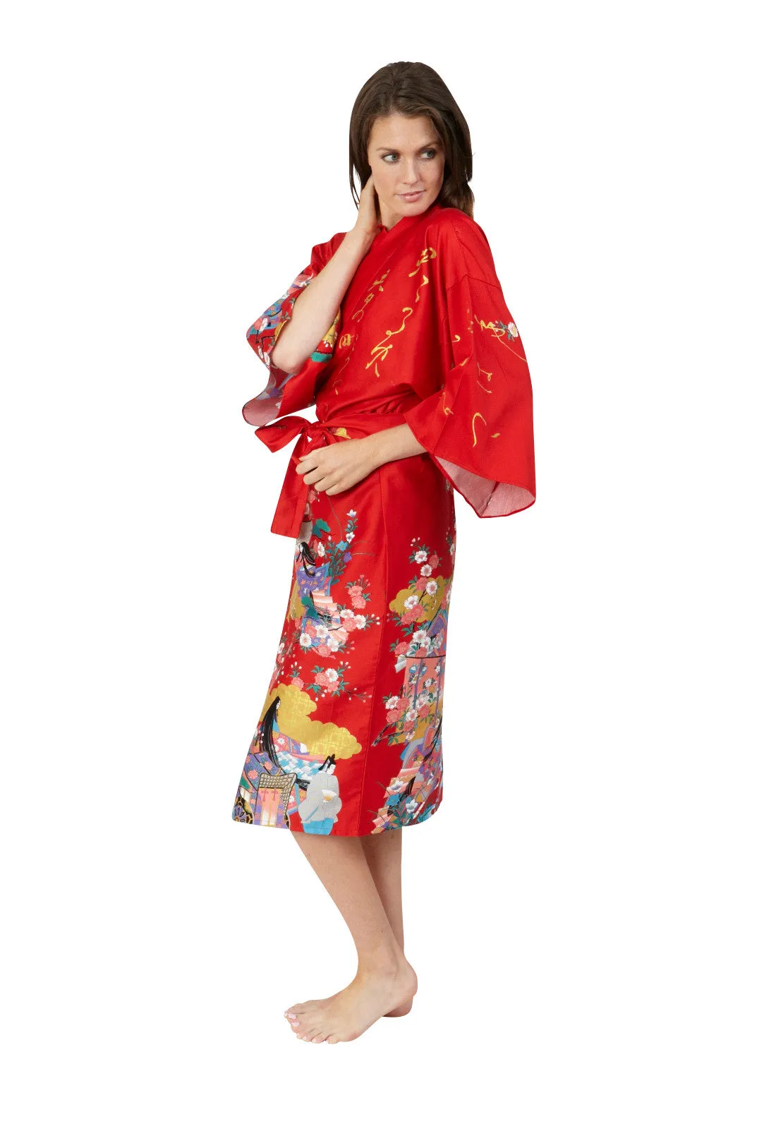 Spring Poem Cotton Kimono - New Larger Size