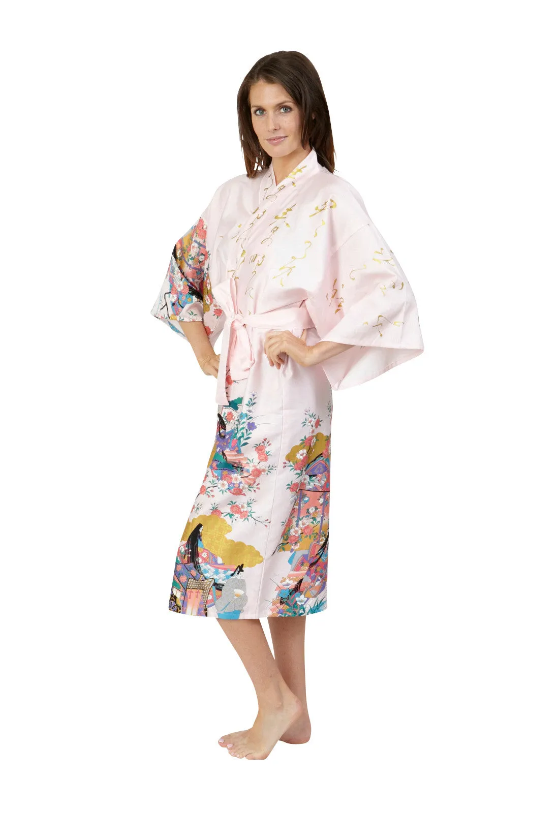 Spring Poem Cotton Kimono - New Larger Size