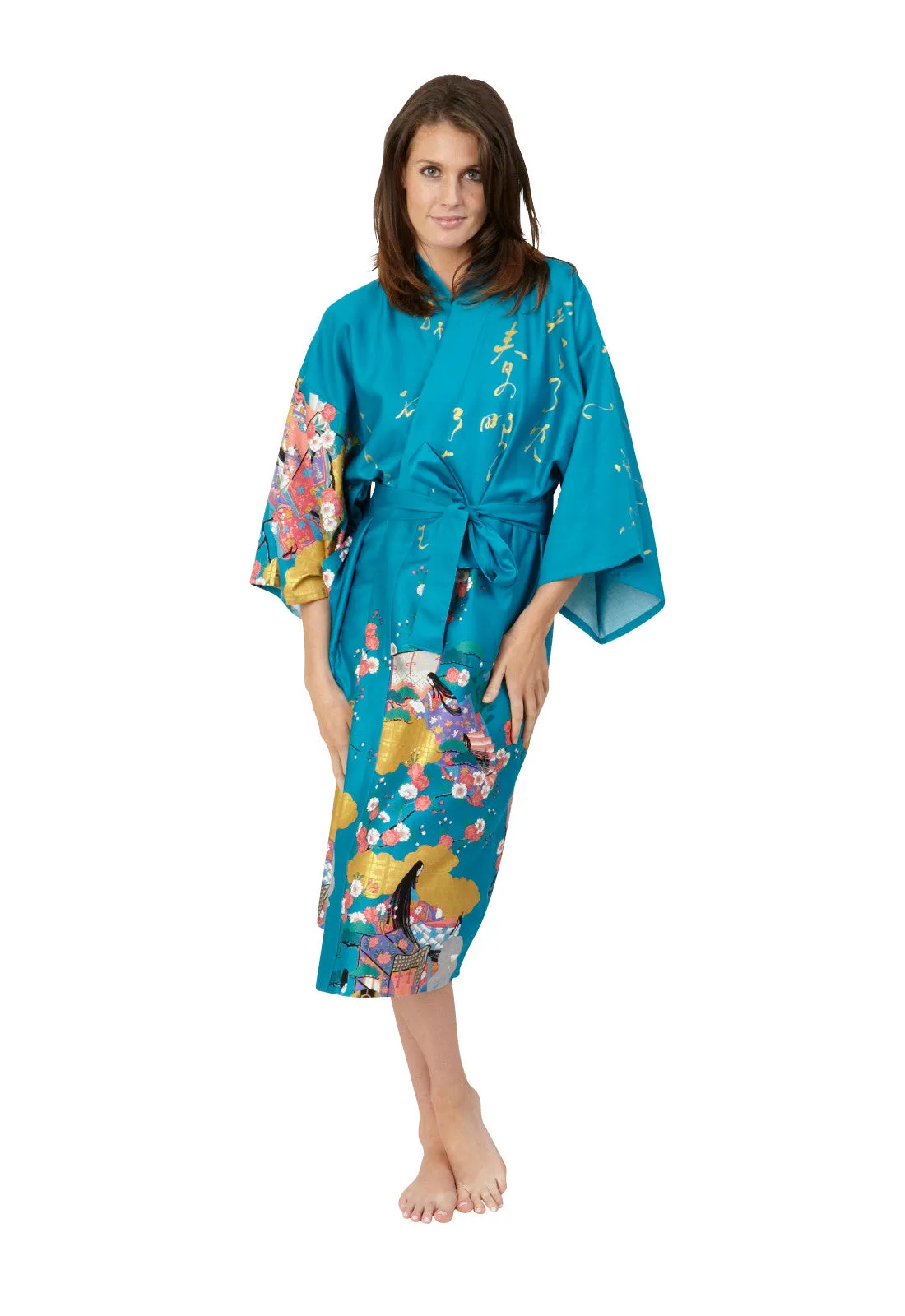 Spring Poem Cotton Kimono - New Larger Size