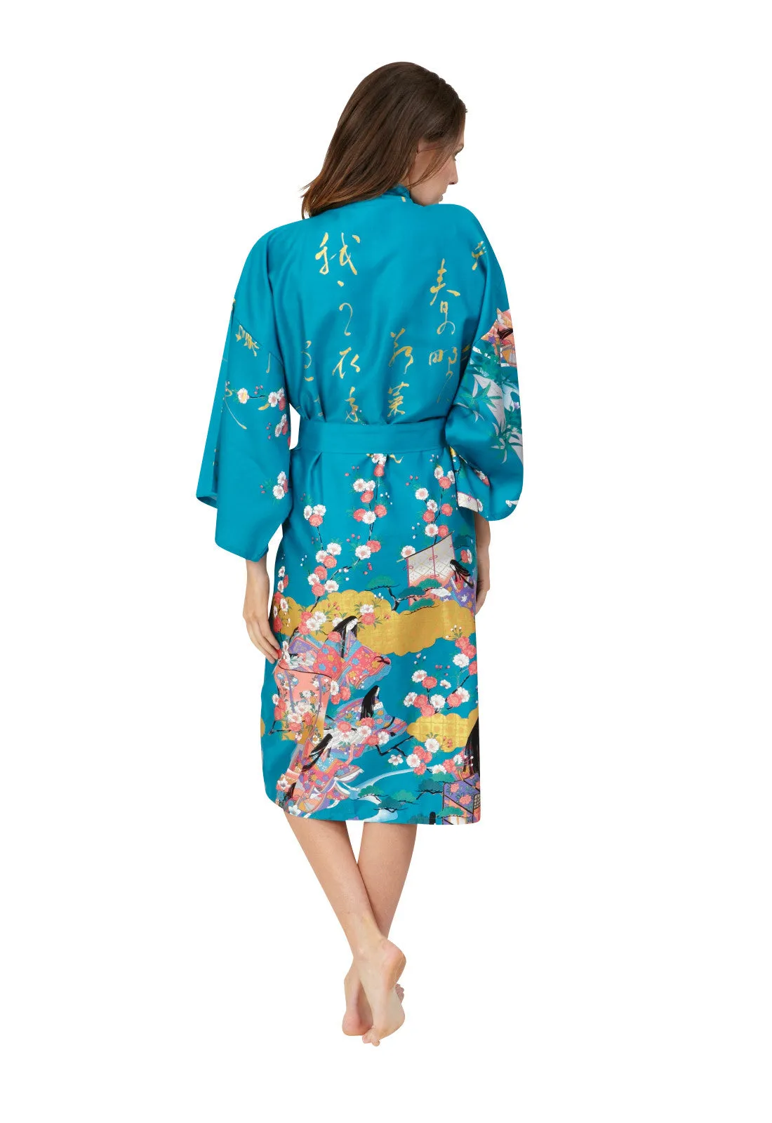 Spring Poem Cotton Kimono - New Larger Size