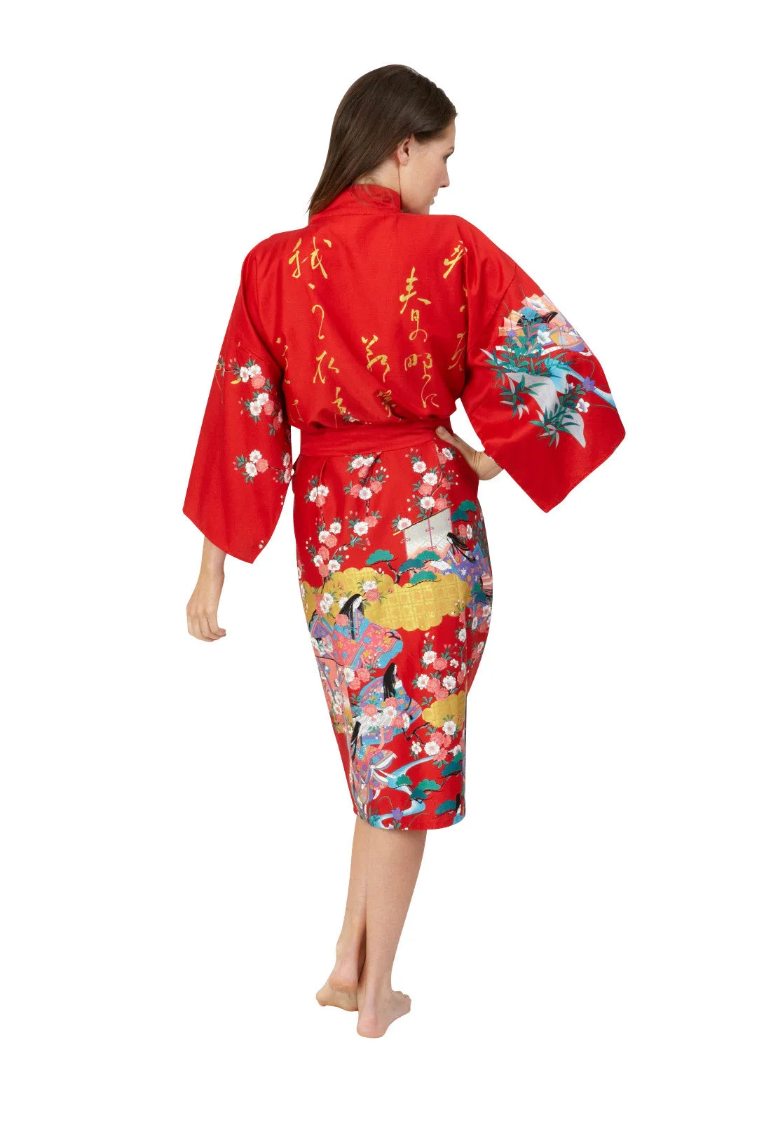 Spring Poem Cotton Kimono - New Larger Size