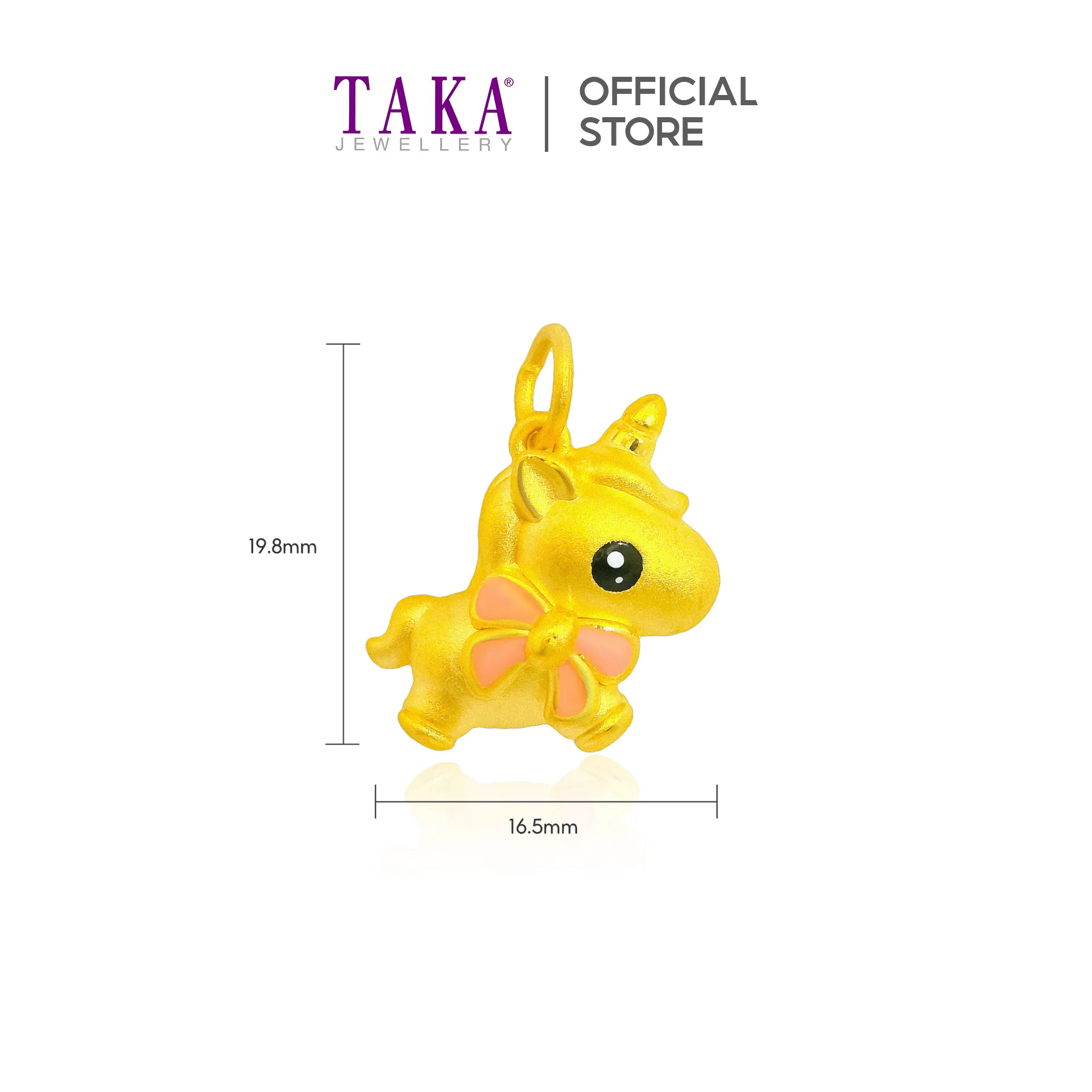 TAKA Jewellery 999 Pure Gold Pendant Unicorn