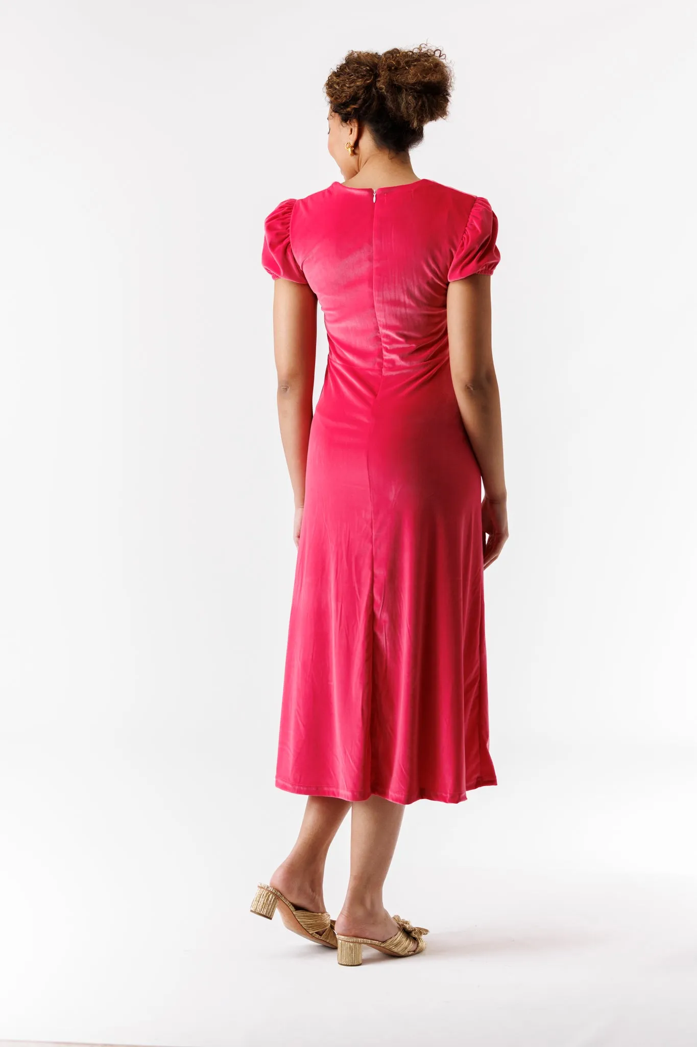 The Felicity Dress - Raspberry Velvet