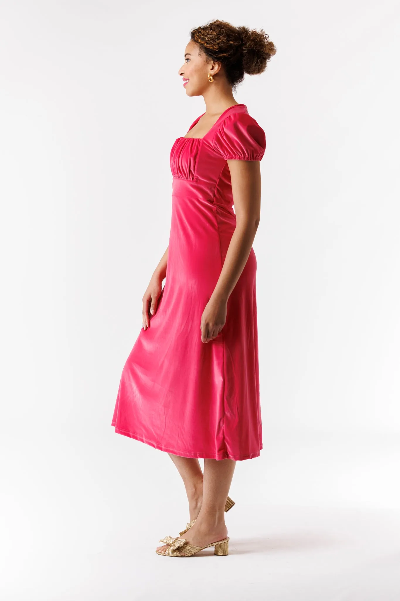 The Felicity Dress - Raspberry Velvet