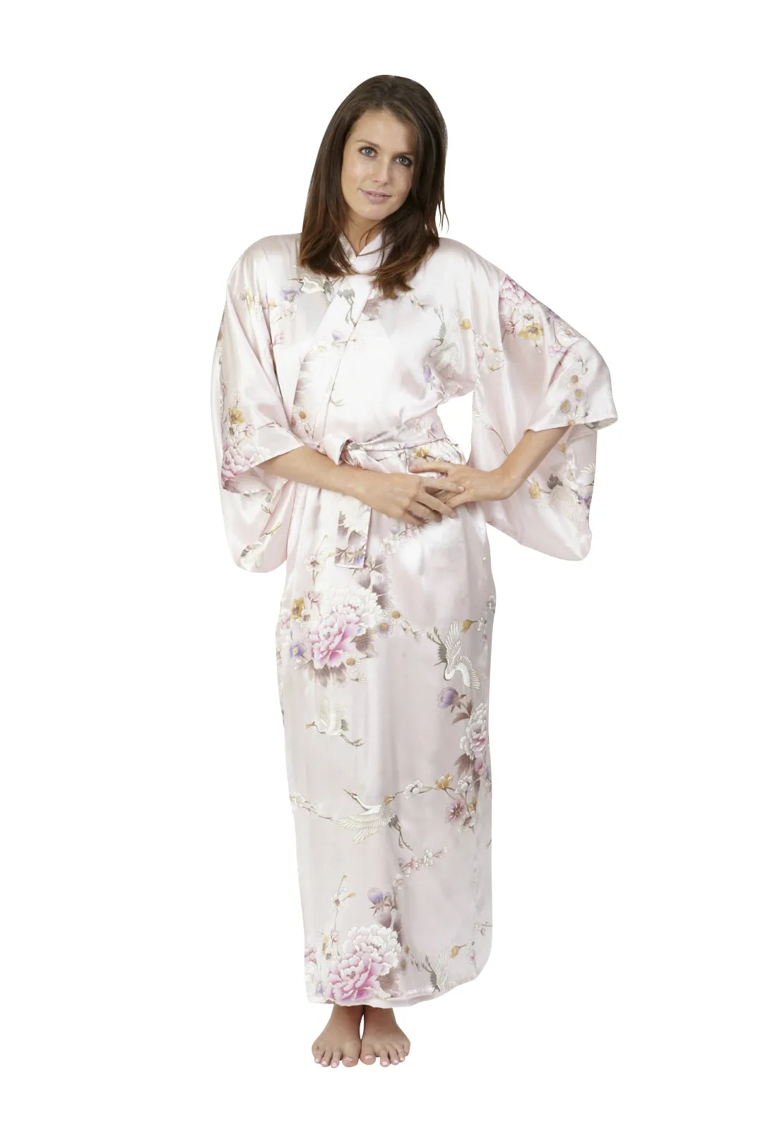 Tsuru Long Silk Kimono