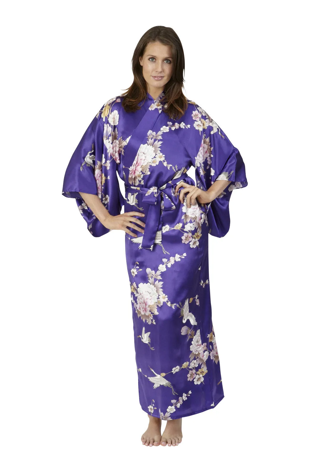 Tsuru Long Silk Kimono