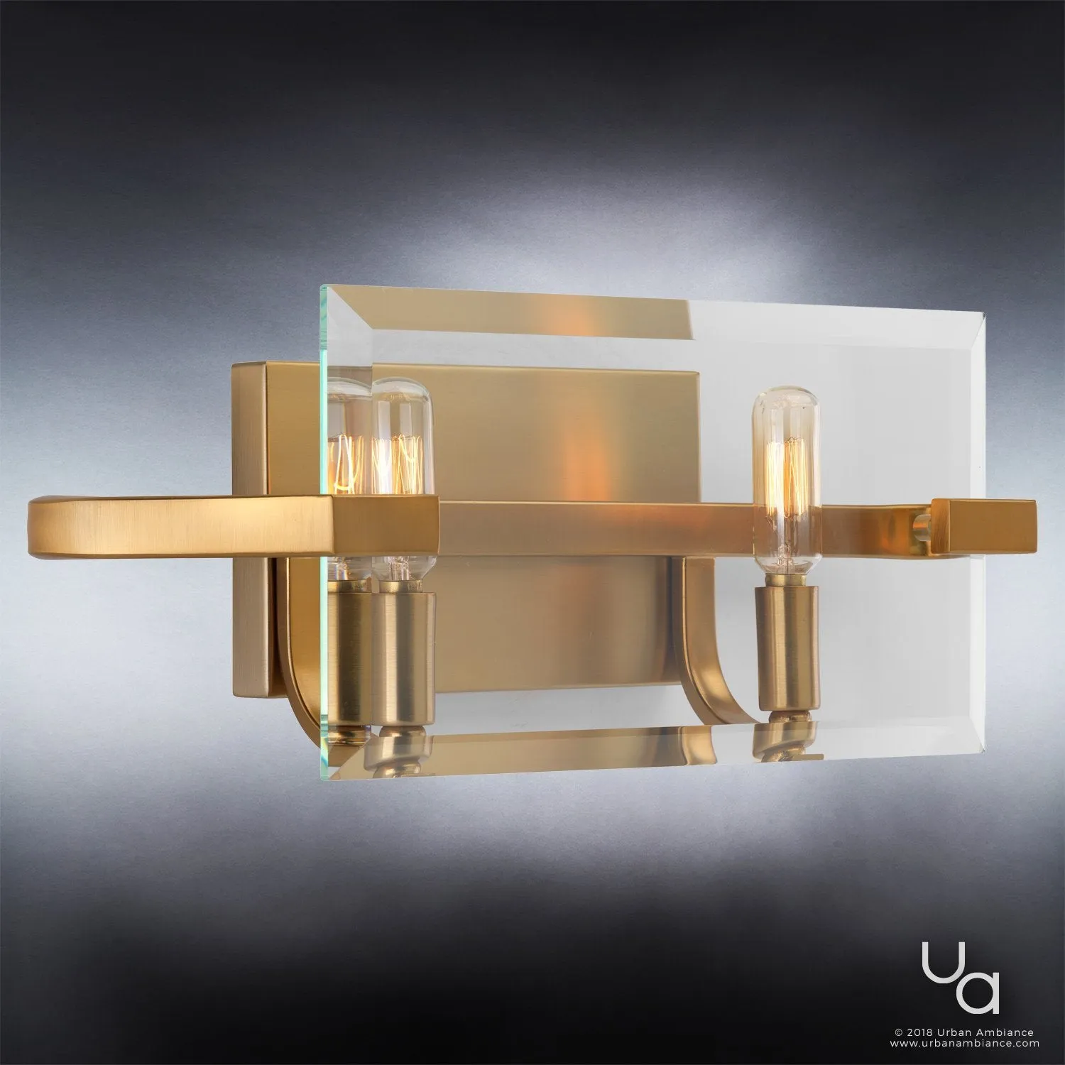 UHP2137 Contemporary Bathroom Vanity Light, 6.38"H x 16.75"W, Brushed Bronze Finish, Sevilla Collection