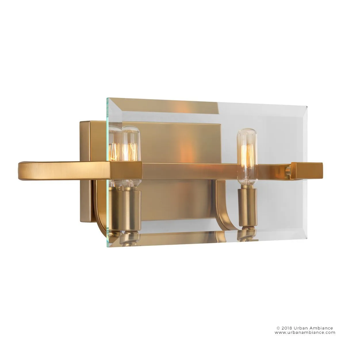 UHP2137 Contemporary Bathroom Vanity Light, 6.38"H x 16.75"W, Brushed Bronze Finish, Sevilla Collection