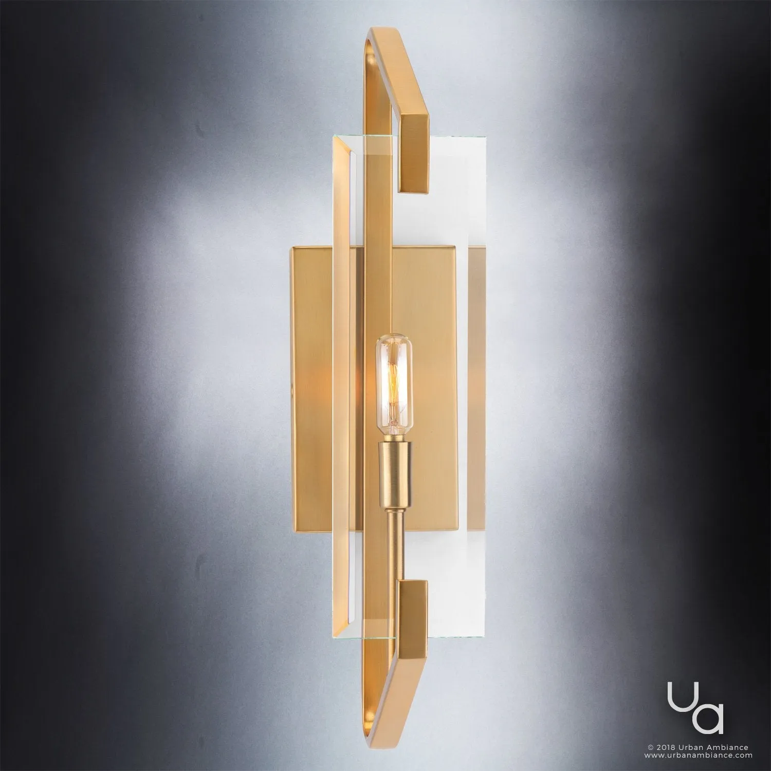 UHP2138 Contemporary Bath / Wall Light, 19.75"H x 4.5"W, Brushed Bronze Finish, Sevilla Collection