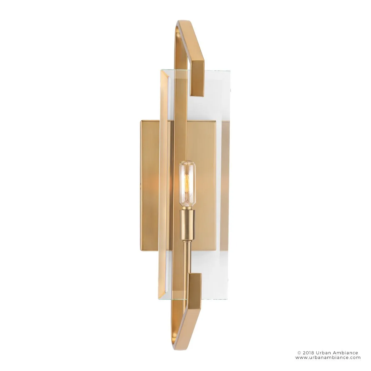 UHP2138 Contemporary Bath / Wall Light, 19.75"H x 4.5"W, Brushed Bronze Finish, Sevilla Collection