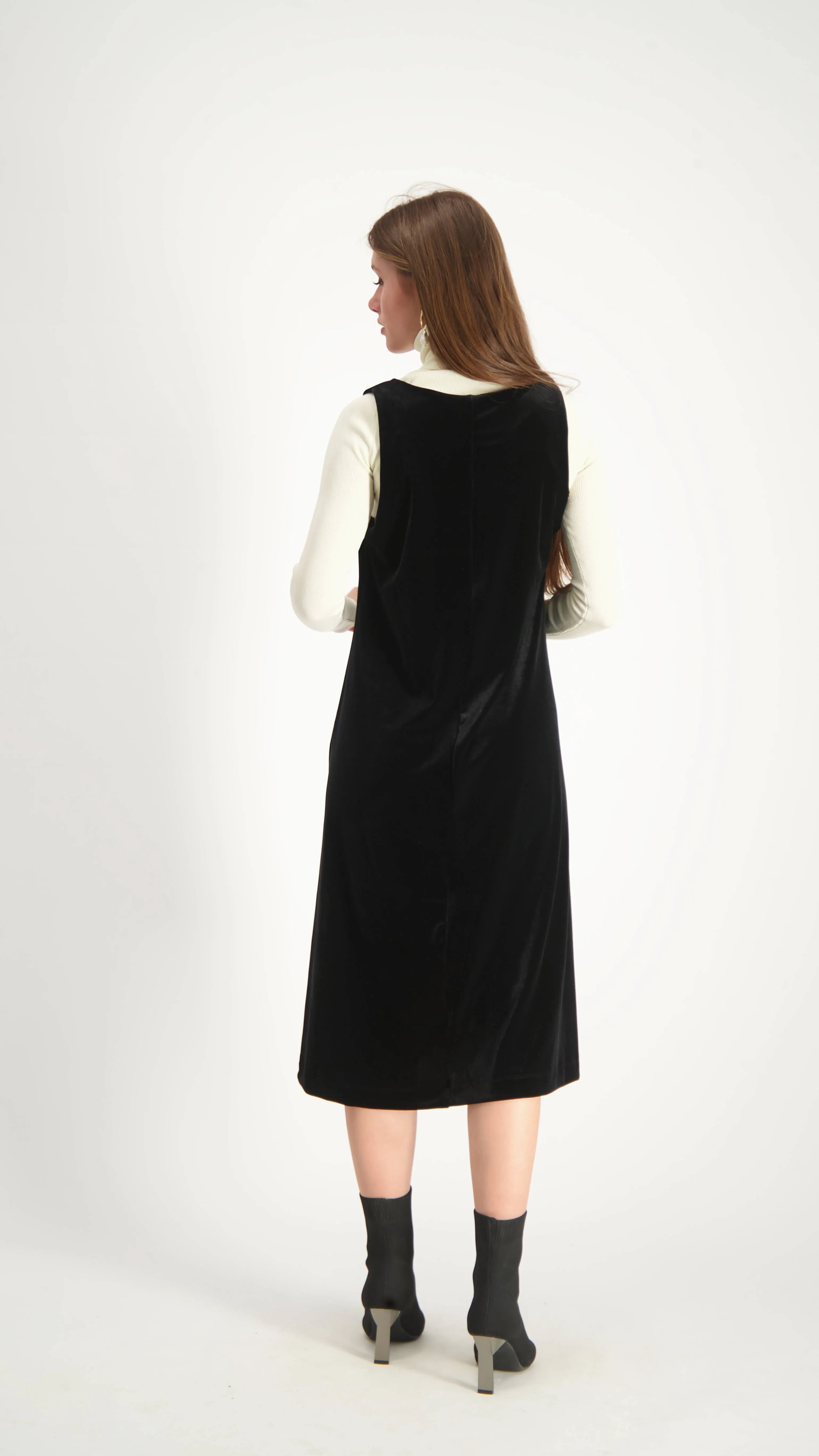 Velvet Sarafan Dress / Black