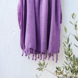 Waffle-weave Turkish Towel Purple