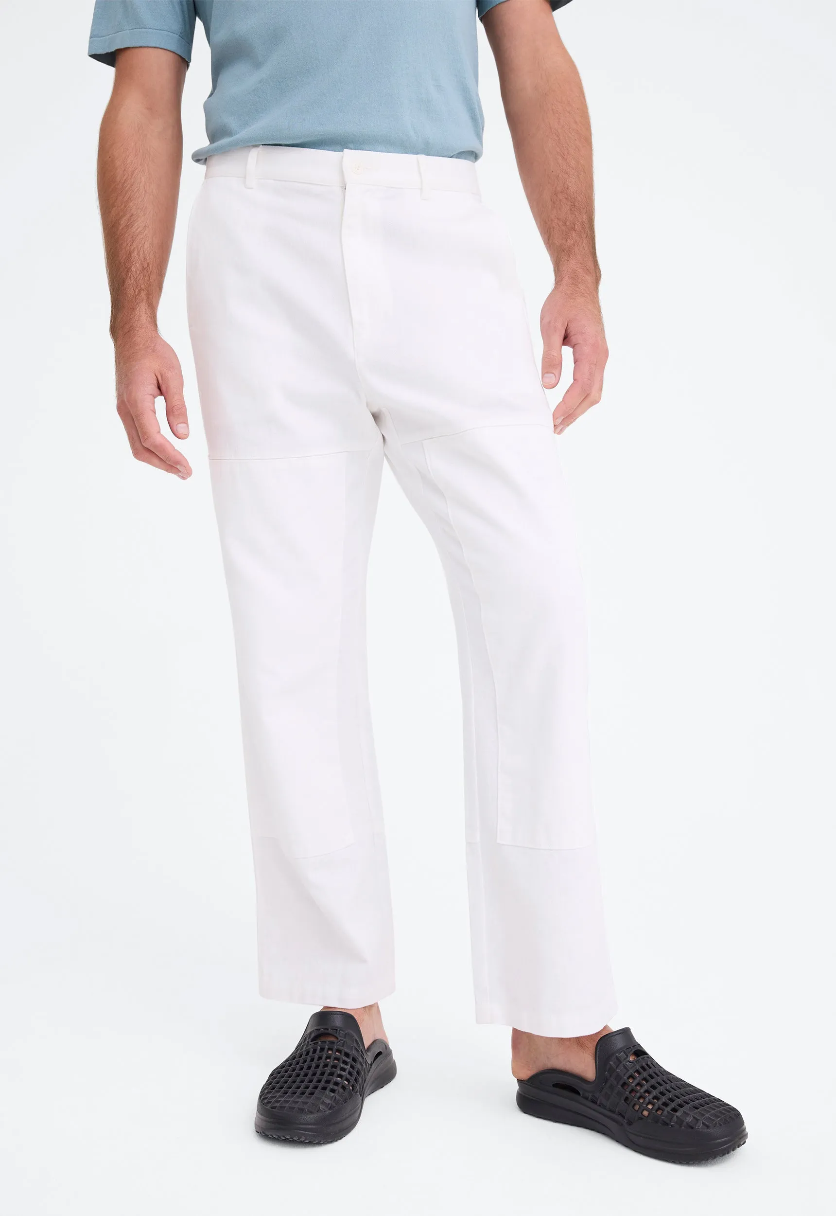 Zane Cotton Denim Pant - White